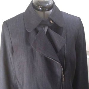 Tommy Hilfiger Dark Grey A-symetrical Zipper Front